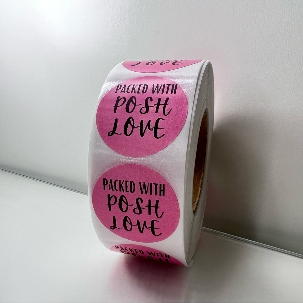 Packed with posh love | 1' round sticker | shipping supplies | thank you STICKER - Picture 4 of 6